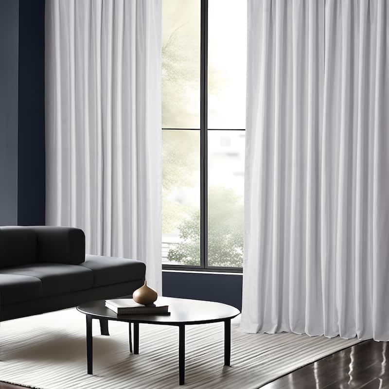 Exclusive Fabrics Textured Dupioni Faux Silk 84-inch Grommet Blackout Grommet Curtain (1 Panel) - 50 x 84