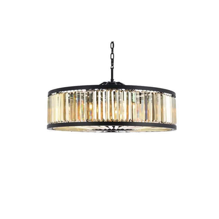 Royce Edge 10-Light Matte Black Chandelier
