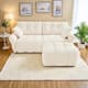 Option 2 Seater with Ottoman White