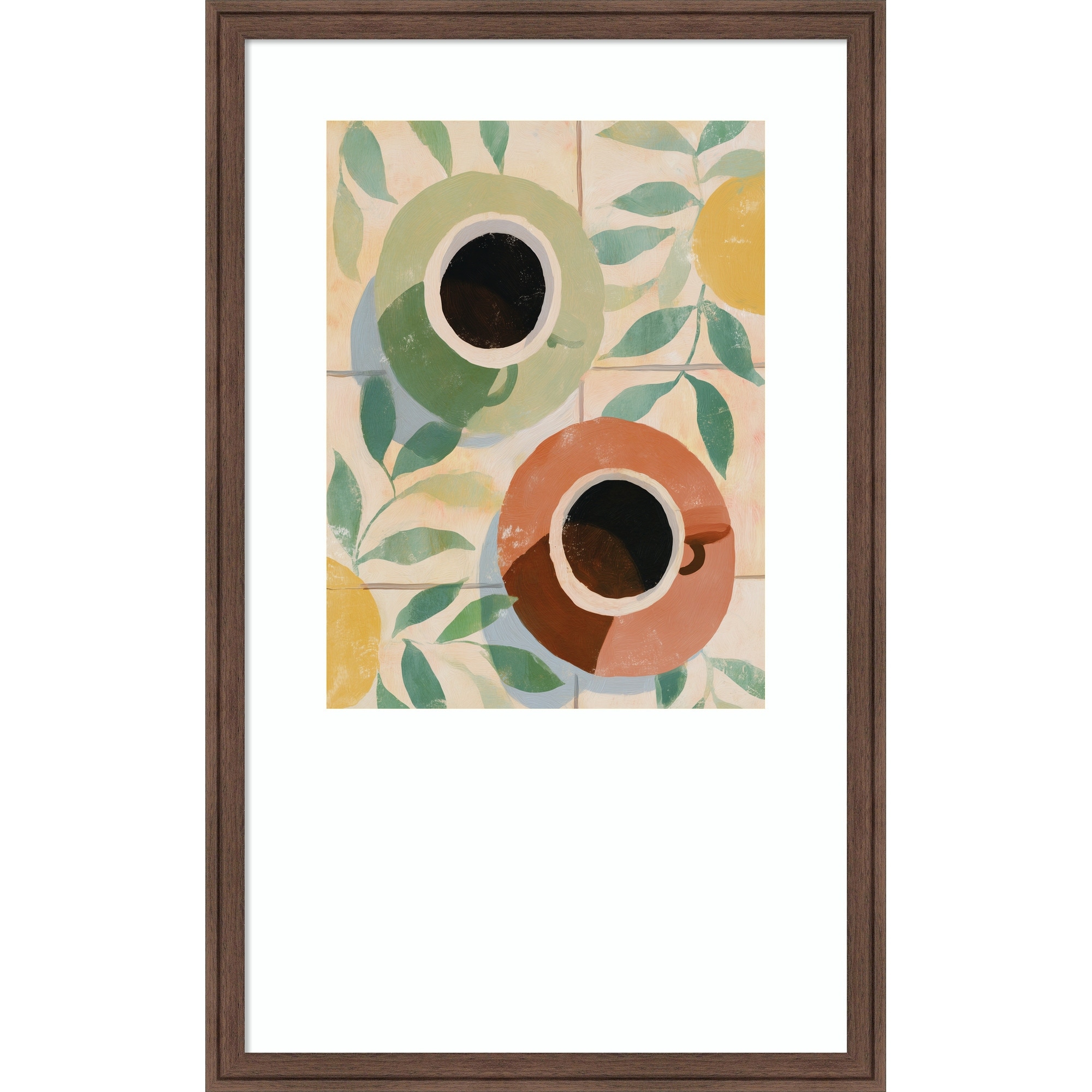 Coffee Time No. 05 by Treechild Wood Framed Wall Art Print