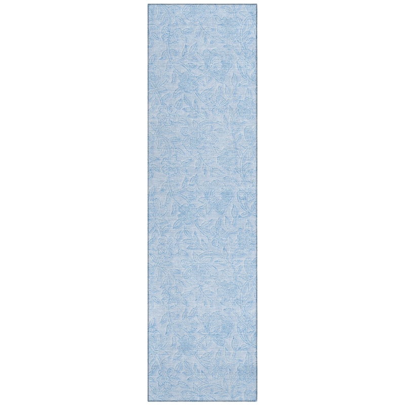 Machine Washable Indoor/ Outdoor Chantille Floral Farmhouse Rug