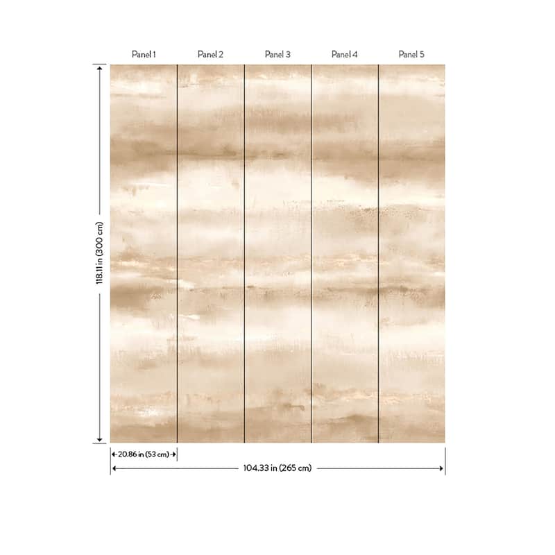 A-Street Prints Aveline Neutral Wall Mural