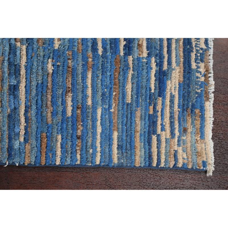 Blue Contemporary Gabbeh Kashkoli Oriental Area Rug Wool Hand-knotted - 2'9" x 4'0"