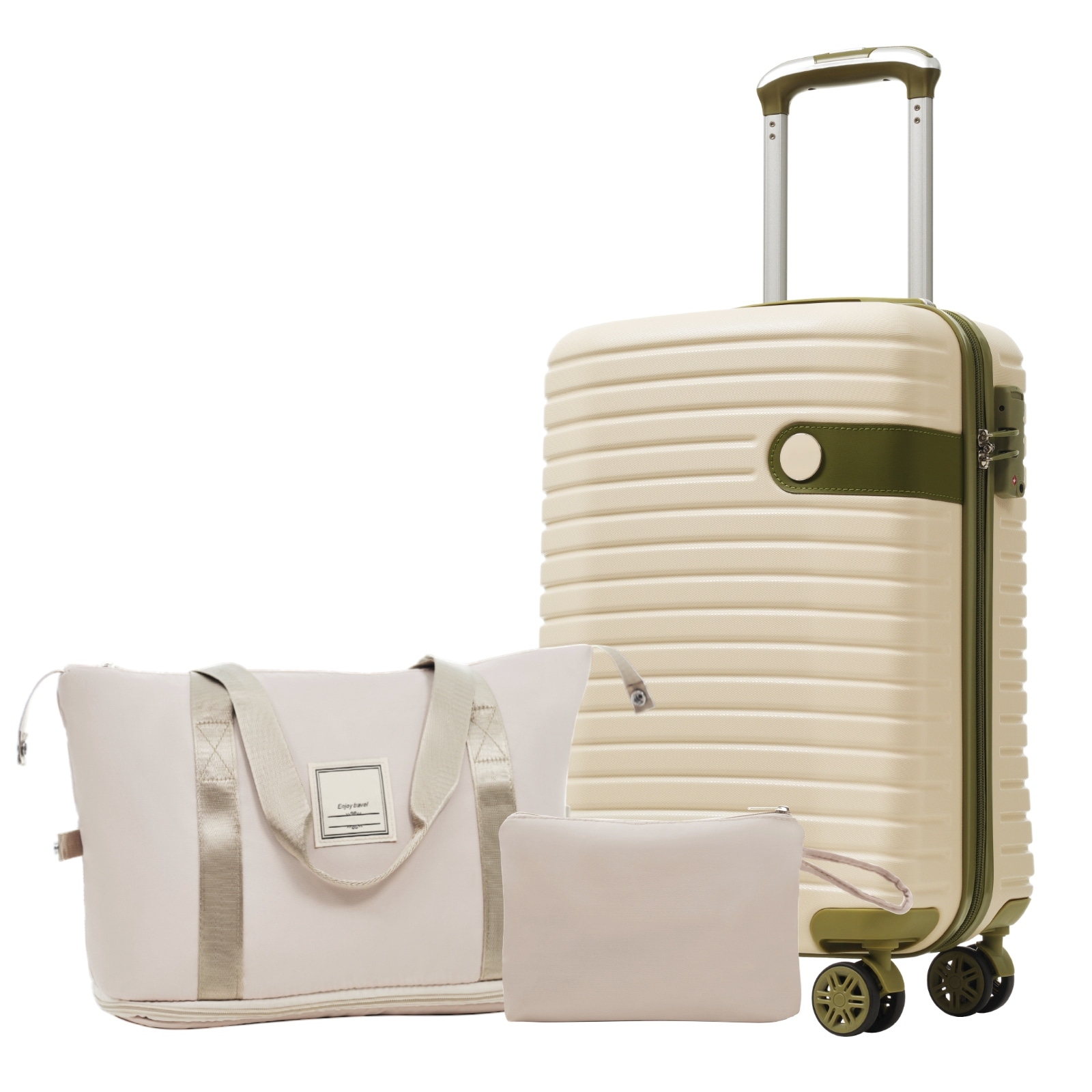 Luggage Sets 3 Piece Carry on Luggage 22x14x9 Airline Approved, Lightweight Hardshell ABS Suitcases with Wheels, 20 inch