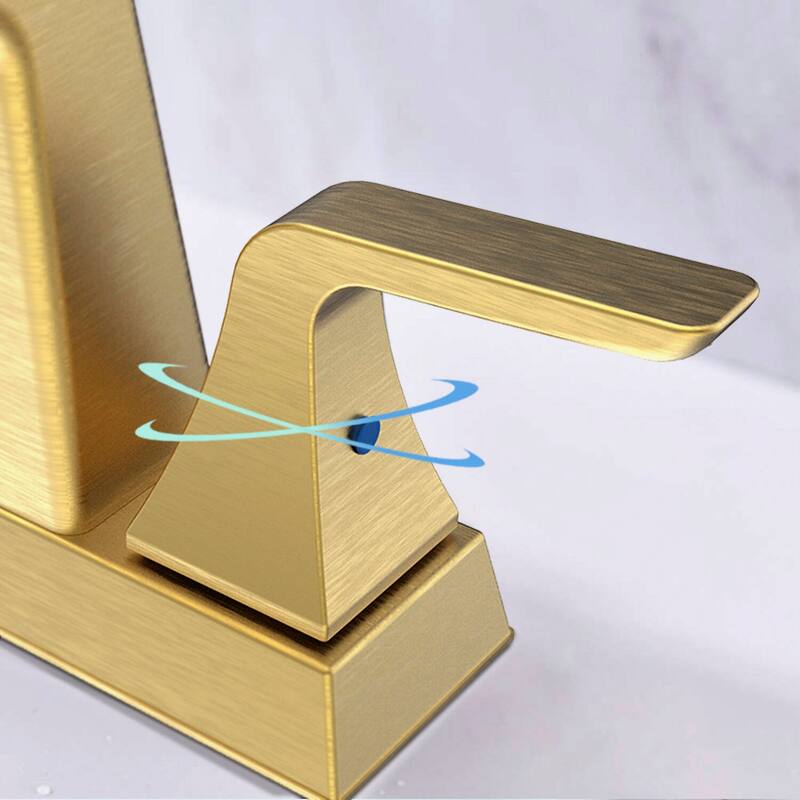 BATHLET 2-Handle Waterfall 4" Centerset Bathroom Faucet with Drain Assembly