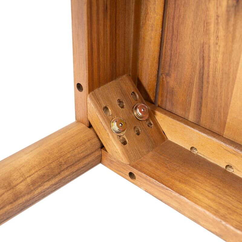 Christopher Knight Home - Modern Outdoor Solid Acacia Wood Dining Table with Rectangular Top