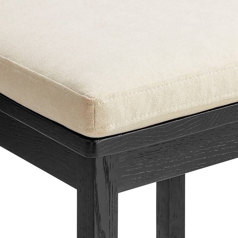 Jax Oak Wood Dining Chair With Wavy Razor Back and Cushion