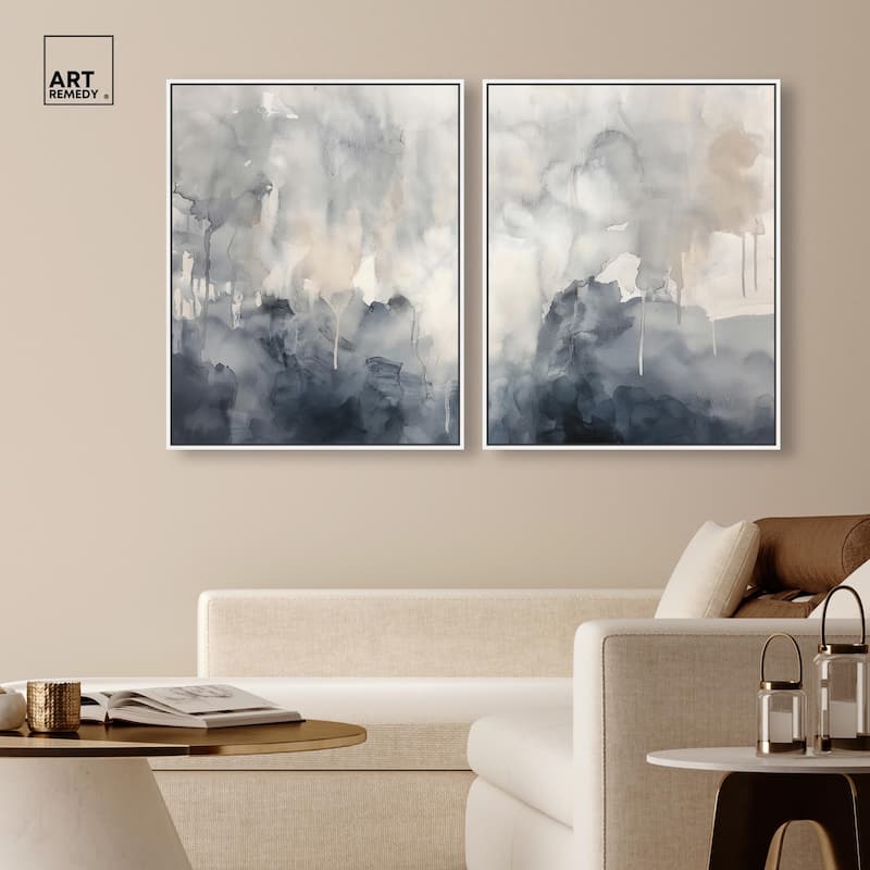 Muted Ocean Hues Canvas Set of 2 by Art Remedy