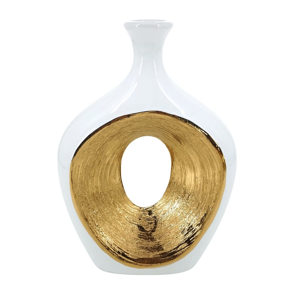 Sagebrook Home Abstract Unique Cut Out Sculptural Vase