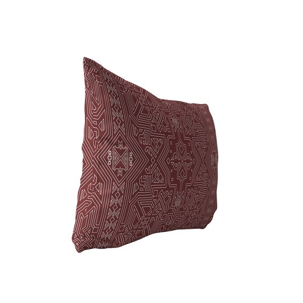 maroon lumbar pillow