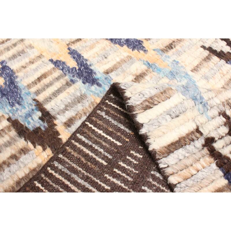 ECARPETGALLERY Hand-knotted Tangier Brown Wool Rug - 5'3 x 7'9