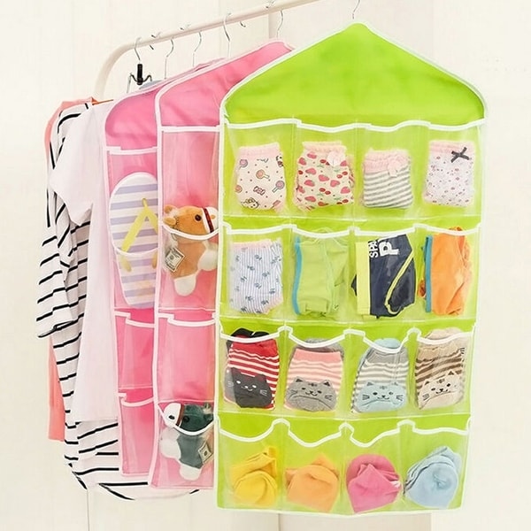 Hanging shoe organizer hot sale clear plastic