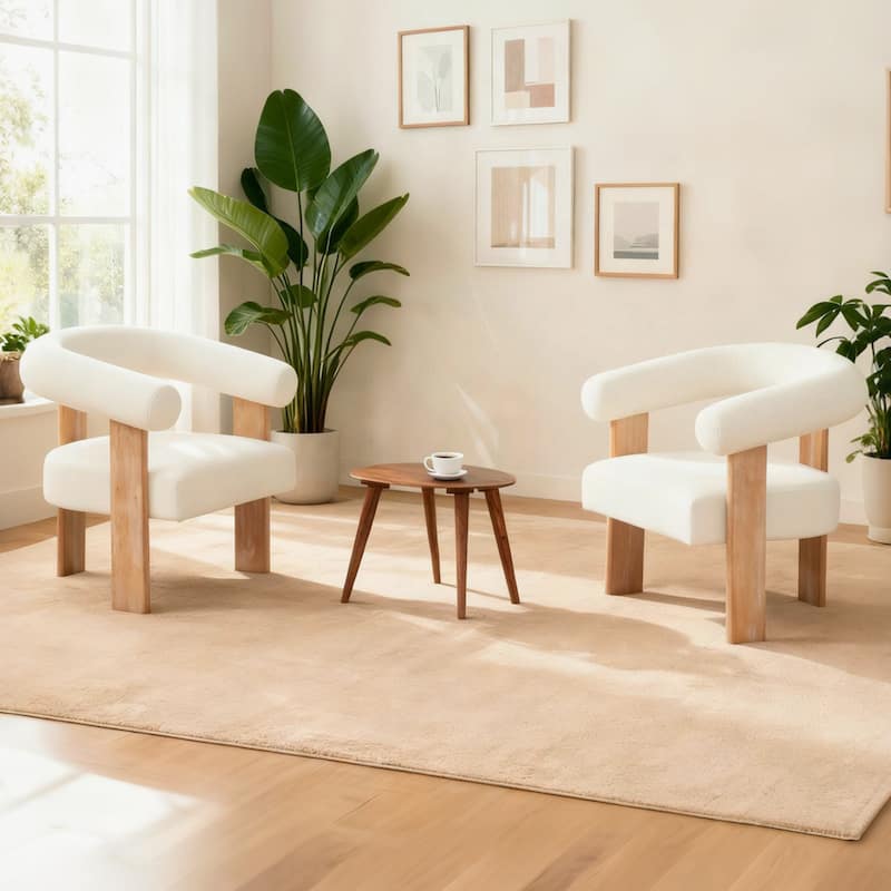 Accent Chair/Armchair Living Room Chair with Solid Wood Frame