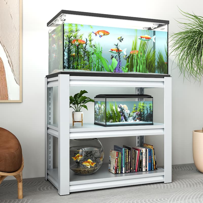40 50 Gallon Fish Tank Stand Metal Aquarium Stand - 33.98" * 17.99" * 31.50" - White