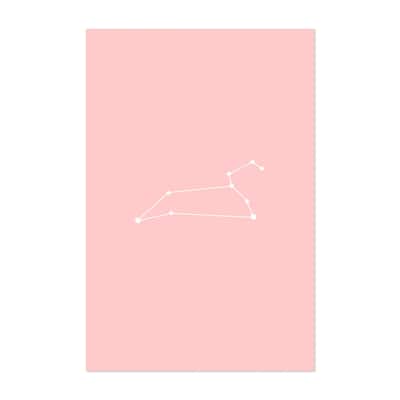 Leo Zodiac Constellation Soft Pink Digital Abstract Art Print/Poster ...
