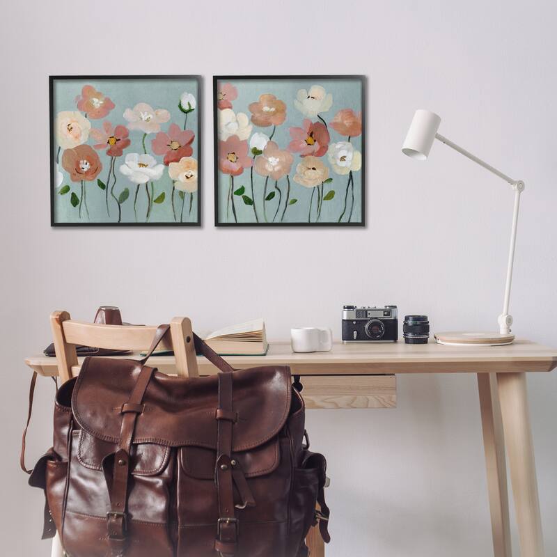 Stupell Budding Boho Blooms Framed Giclee Art Design By Charity Henderson (Set of 2)