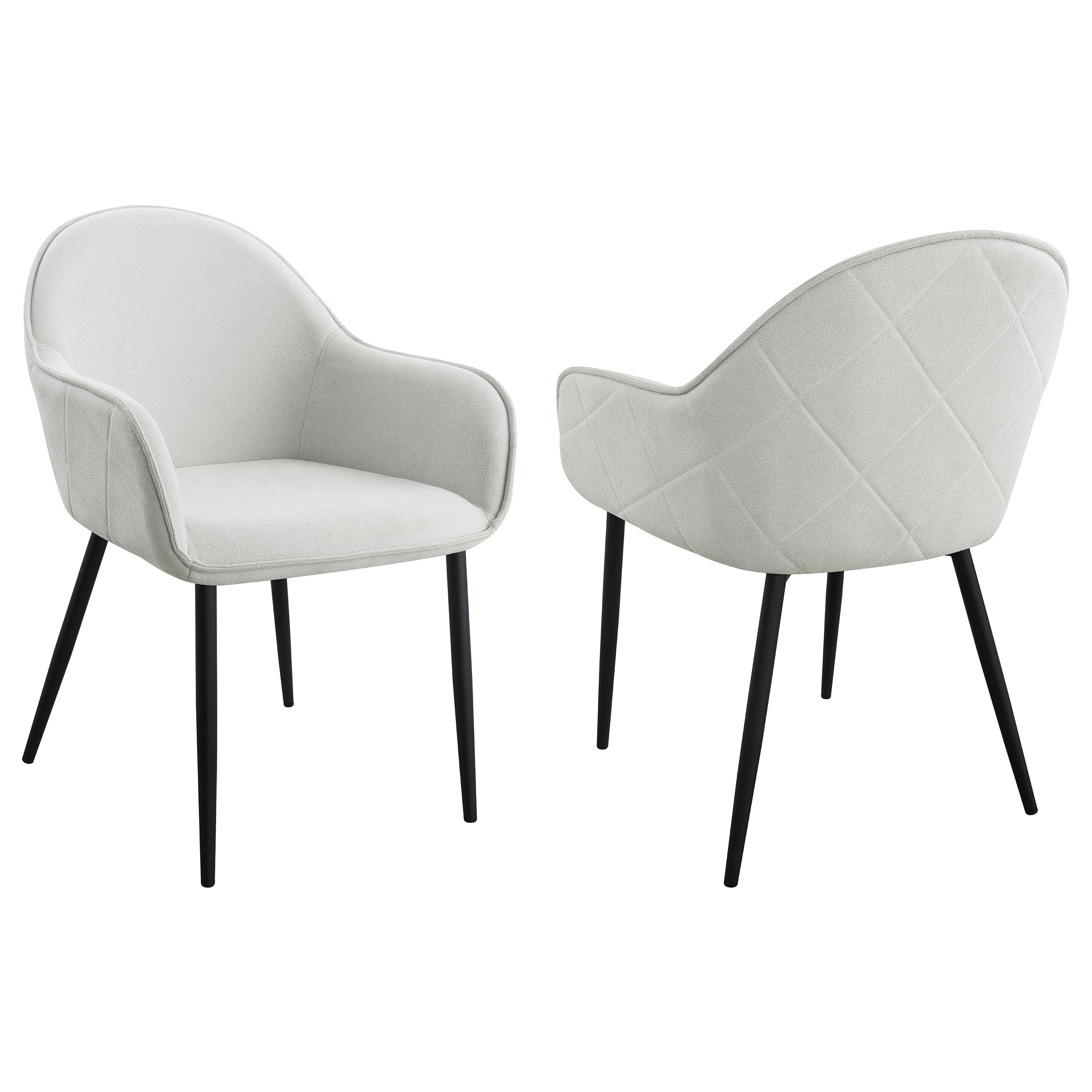 Emma Fabric Upholstered Dining Arm Chair (Set of 2)
