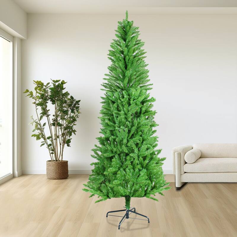 7ft Classic Pencil Christmas Tree, 84-Inch Classic Pencil-Shaped Christmas Tree