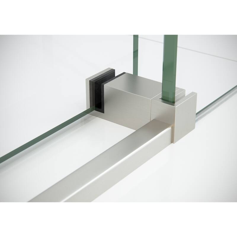 Glass Warehouse 52 in - 56 in x 30 in x 78 in Frameless Sliding Shower Door with Return Panel