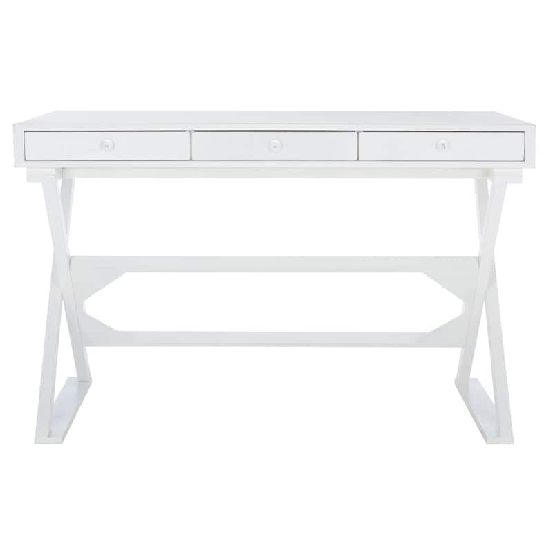SAFAVIEH Leone Weathered Desk - White