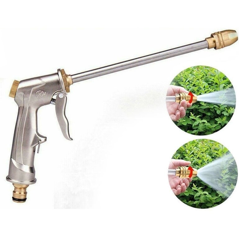 Garden Hose Nozzle Wand One-Touch Sprayer with Adjustable Head 