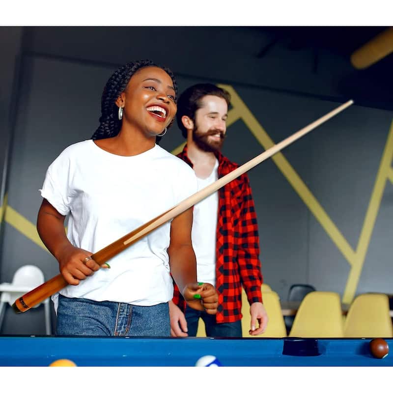 GSE™ 58" 1-Piece Canadian Maple Billiard Pool Cue Stick, Hardwood House Commercial Bar Pool Stick for Kids/Adults