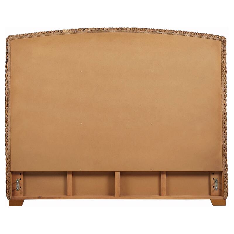 Laughton Woven Banana Leaf Panel Headboard Amber
