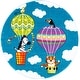 preview thumbnail 8 of 12, SAFAVIEH Carousel Kids Tjadke Hot Air Balloon Rug