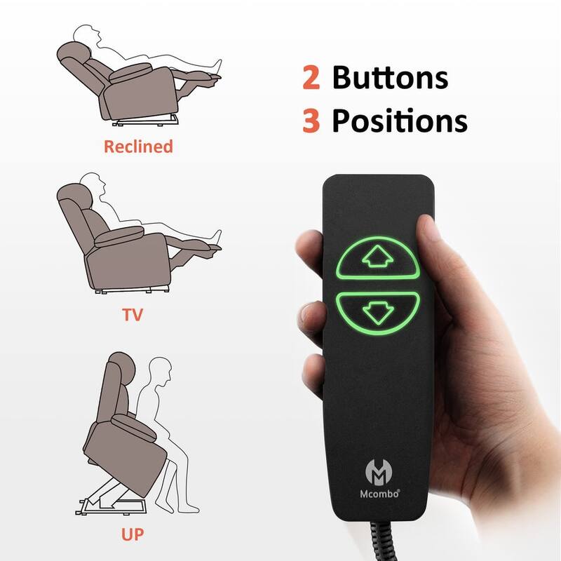 MCombo Small Power Lift Recliner Chair with Massage and Heat for Short Elderly People, Fabric 7569