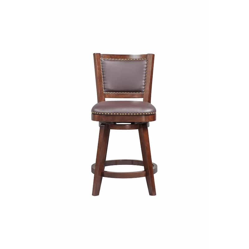 Broodmoor Brown Swivel Wood Stool
