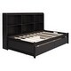 preview thumbnail 17 of 24, Twin Bed with Side Bookcase and Storage Drawers - Space-Optimizing Design