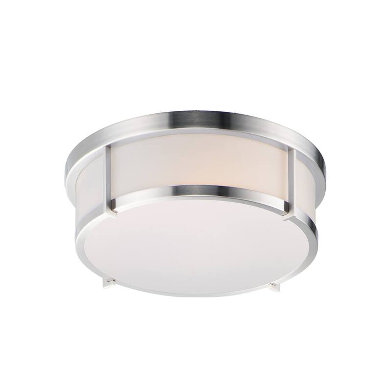 Maxim 10273 Rogue LED 13" Wide LED Flush Mount Drum Ceiling Fixture - Satin Nickel
