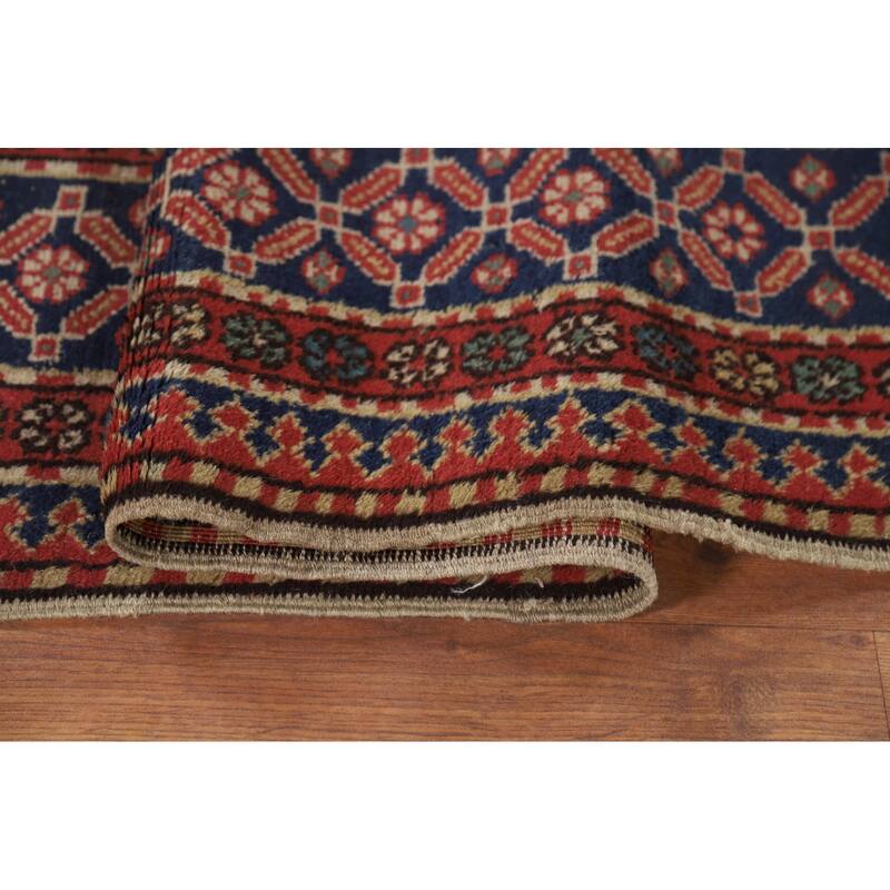 Kazak Vegetable Dye Antique Area Rug Handmade Wool Carpet - 7'9" x 9'3"
