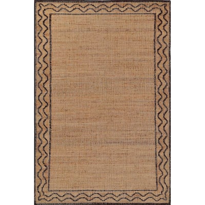 Erin Gates by Momeni Orchard Ripple Brown Hand Woven Wool and Jute Area Rug