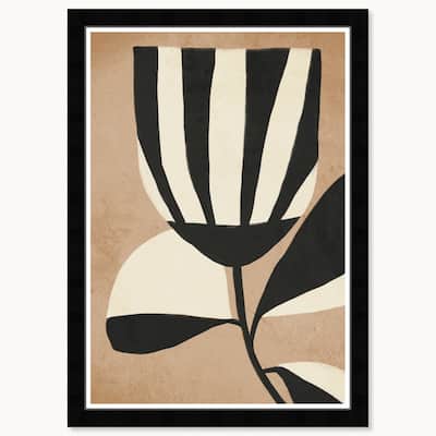 Wynwood Studio Flora Minimalist Framed Boho Minimalist Abstract Prints