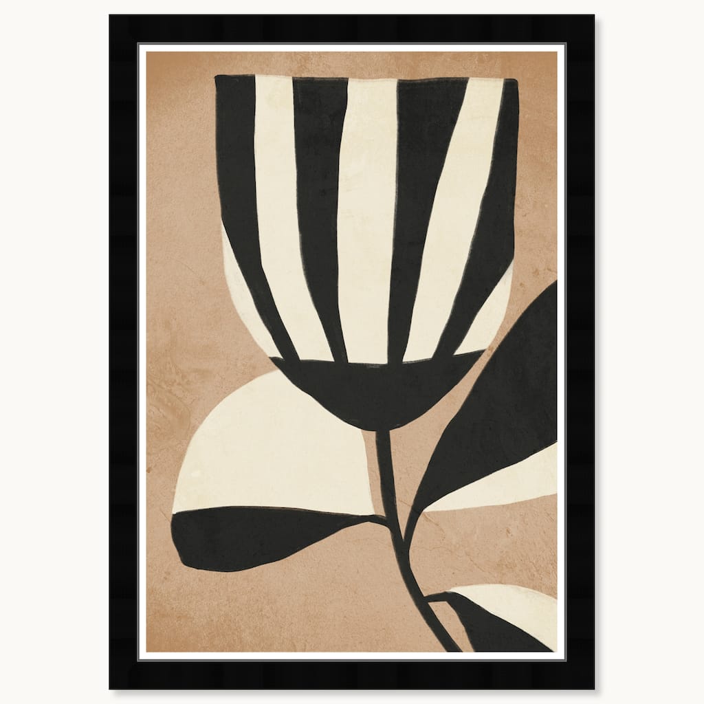 Wynwood Studio Flora Minimalist Framed Boho Minimalist Abstract Prints