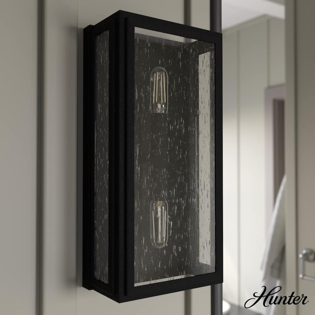 Hunter Felippe 2-Light Wall Sconce - Modern Farmhouse, Industrial, Transitional - Damp Rated!