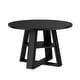 preview thumbnail 11 of 28, Farmhouse 43" Round Dining Table with Sturdy Wooden Pedestal, Built-in Storage Shelf