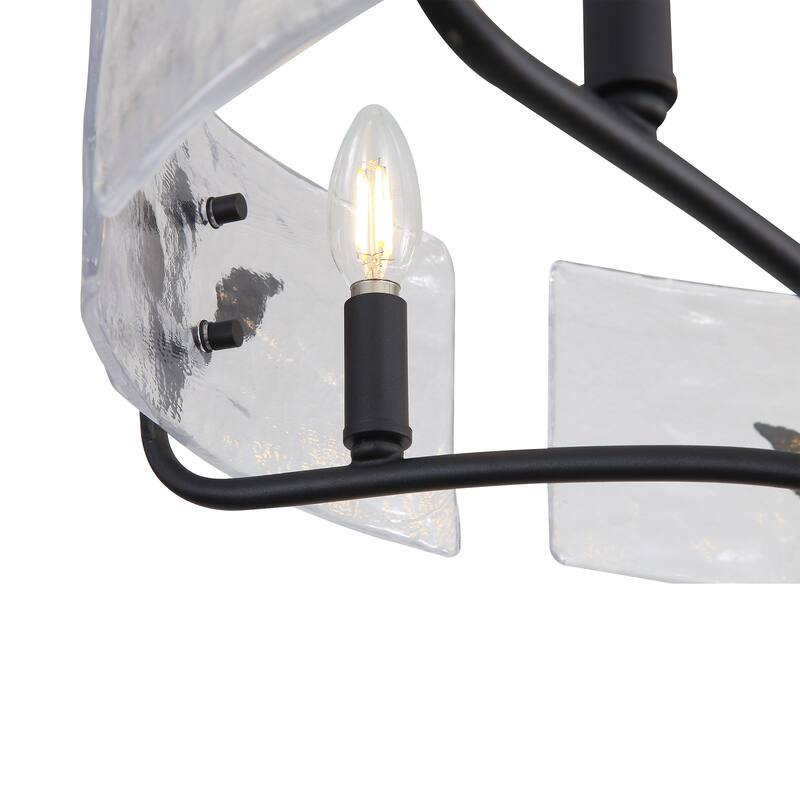 Wry Lighting Bloem 5-light Pendant in Natural Black