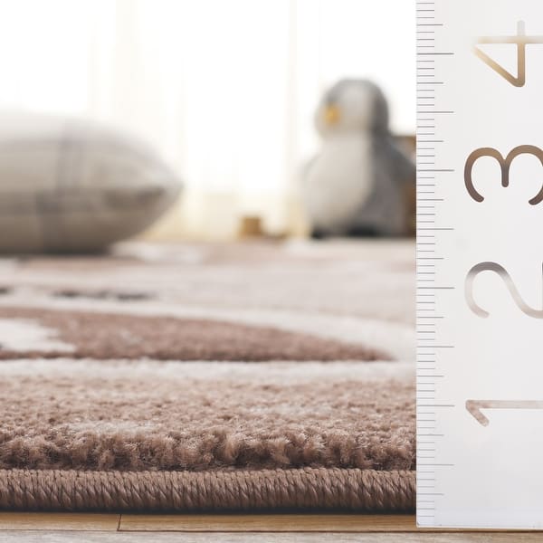 dimension image slide 2 of 4, SAFAVIEH Carousel Kids Lumnie Neighborhood Rug