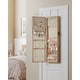 preview thumbnail 26 of 31, 6 LED Lights Lockable Wall Mounted Jewelry Armoire with Full-Length Mirror