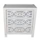 Silver Orchid Fonda 3-drawer Mirrored Cut-out Chest