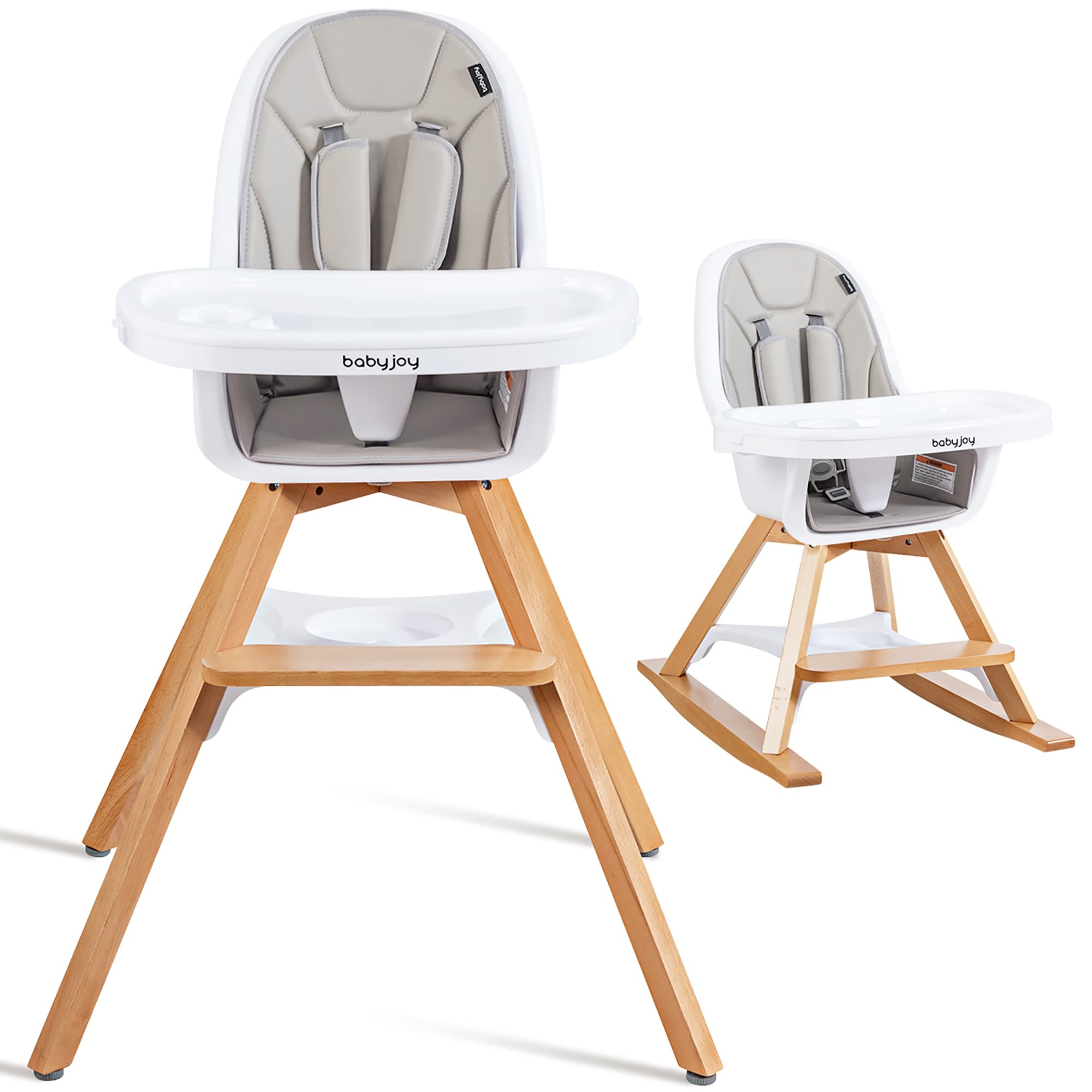 6-in-1 Baby High Chair Infant Activity Center with Height Adjustment -  Costway