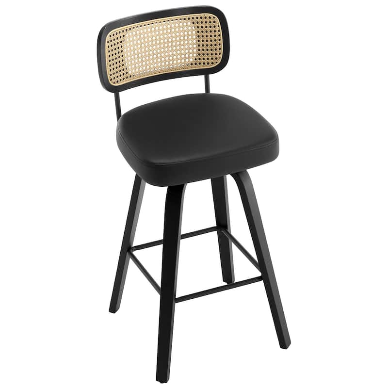 26"/29" Swivel Counter/Bar Stools with Black Bentwood Legs