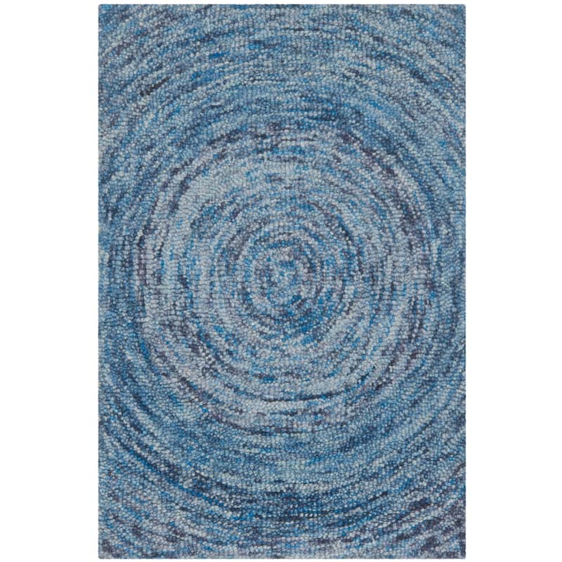 SAFAVIEH Handmade Ikat Jaycie Wool Rug - 2' x 3' - Dark Blue/Multi - Rectangle