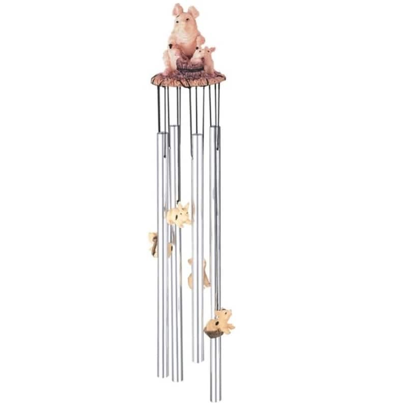 Q-Max 23" Long Pig Round Top Wind Chime