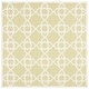 preview thumbnail 28 of 51, SAFAVIEH Handmade Flatweave Dhurries Melodie Modern Wool Rug 6' Square - Olive/Ivory - Square