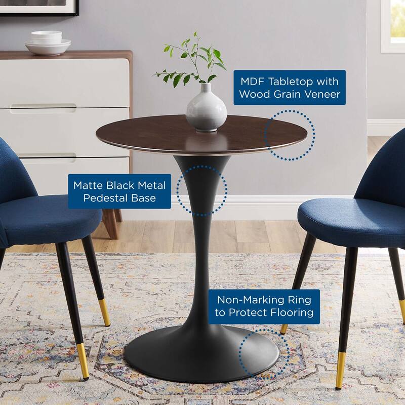 Lippa 28" Round Wood Grain Dining Table
