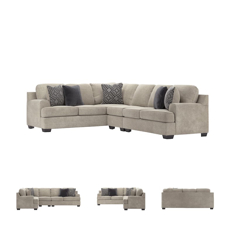 Signature Design by Ashley Bovarian Beige and Grey 3-Piece Sectional Sofa