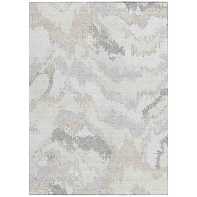 HomeRoots Abstract Transitional Rectangle Outdoor Rug